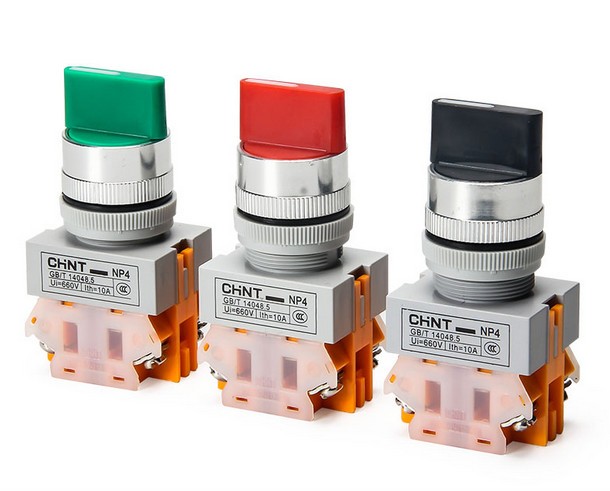 10PCS Chint NP4 Series NP4-11X/21 Pushbutton Switchs 2 gears 1NO+1NC Free Ship