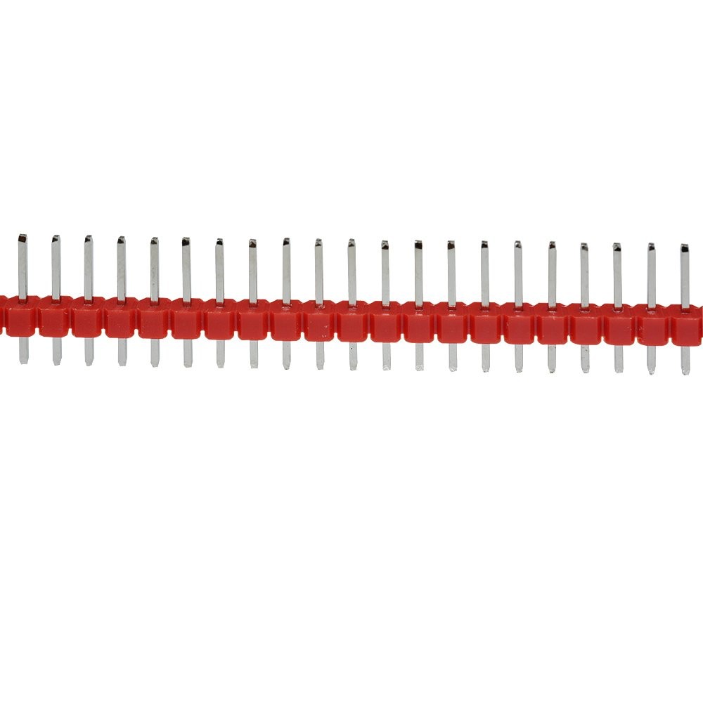 10PCS 40Pin 1x40P Male 2.54mm Breakable Pin Header Strip 40P Red Color
