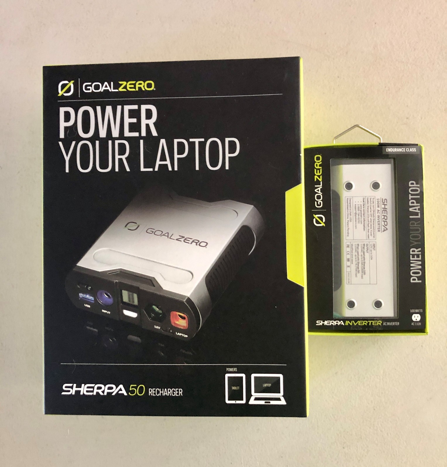 Goal Zero Laptop Sherpa 50 Recharger and Inverter Power Pack – New