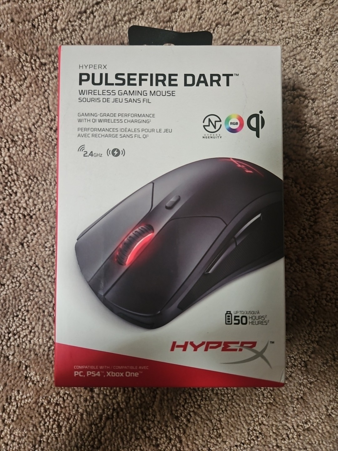 HyperX Pulsefire Dart Wireless Gaming Mouse Qi Compatible for Gamers