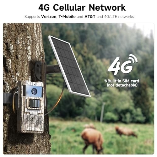 TKENPRO Trail Camera Unlimited Data Plan Cellular Trail Cameras 2K Live Video Ga