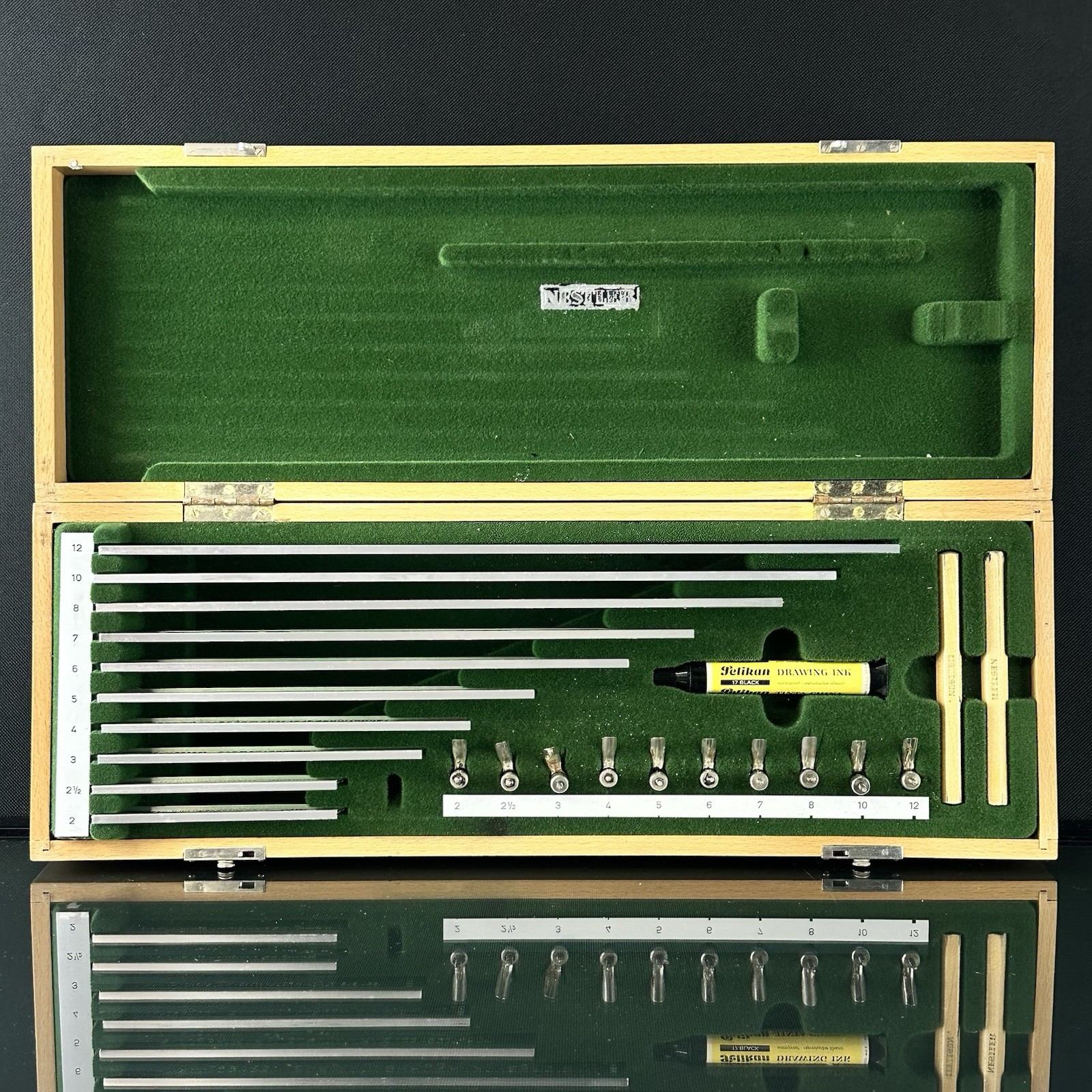 Vintage  Albert Nestler Drafting Lettering Stencil Set Architecture Tool #250