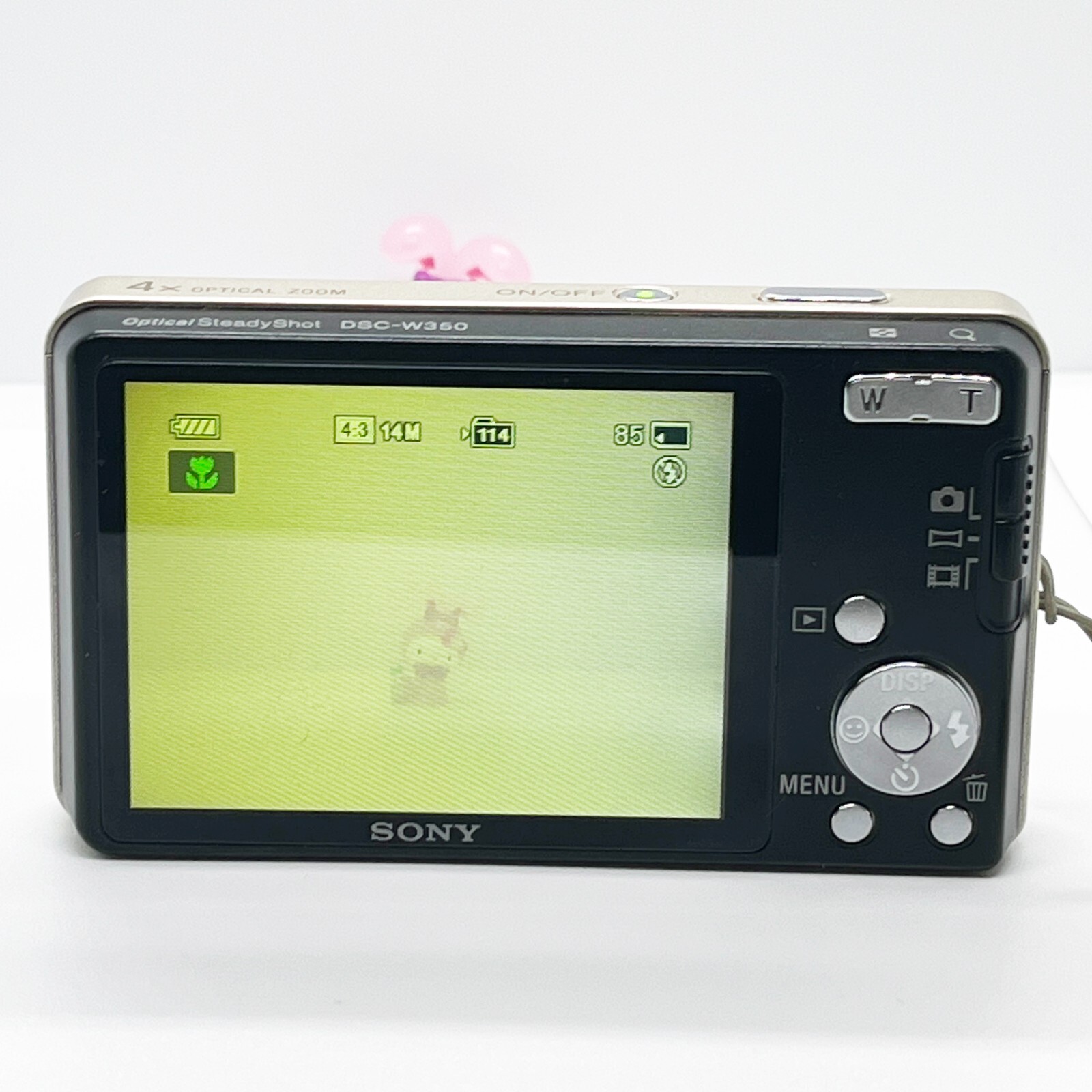SONY Cyber-Shot DSC-W350 Gold Digital Camera 4x Zoom 14.1MP Japanese only