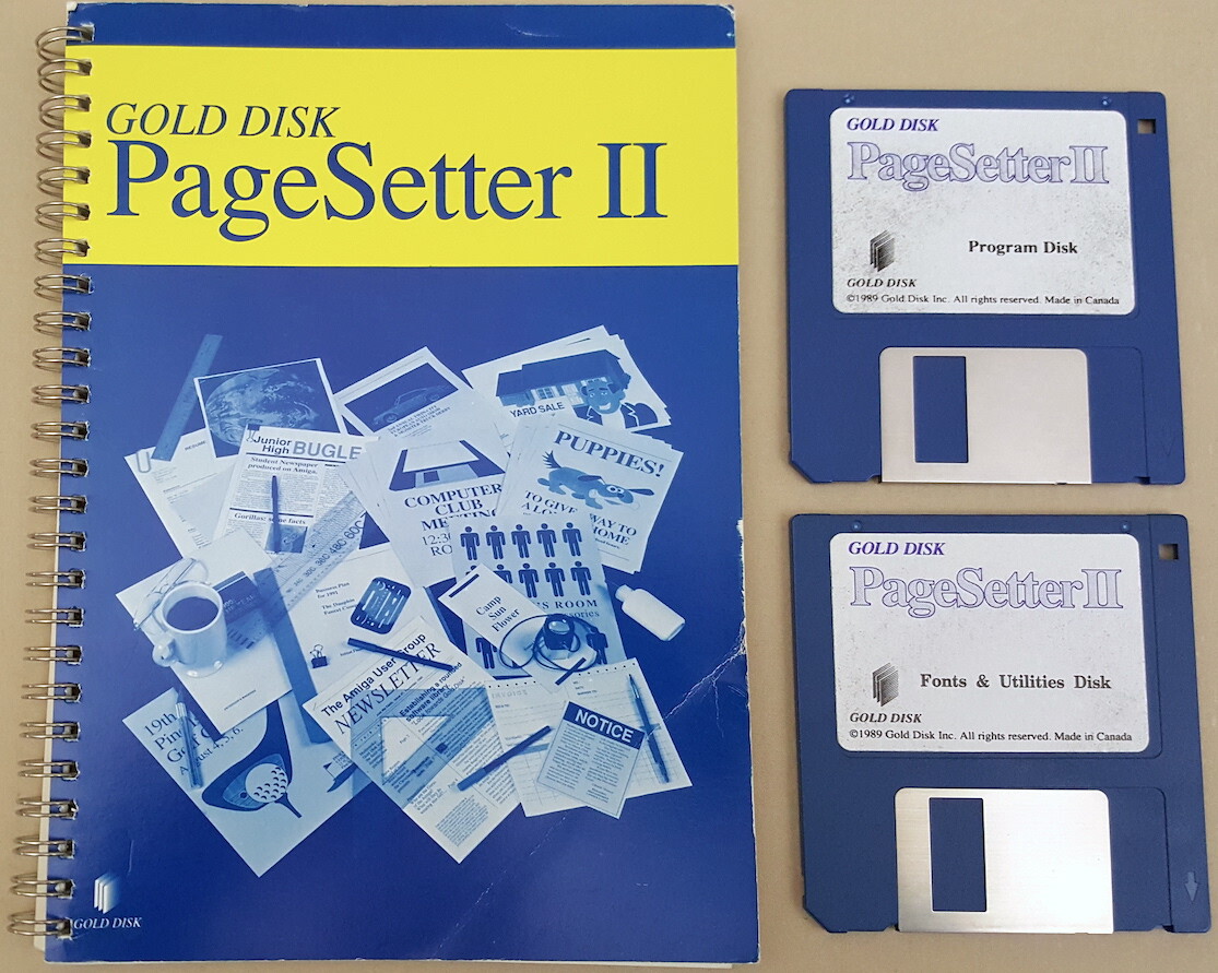 PageSetter II ©1989 Gold Disk DTP Desktop Publishing for Commodore Amiga