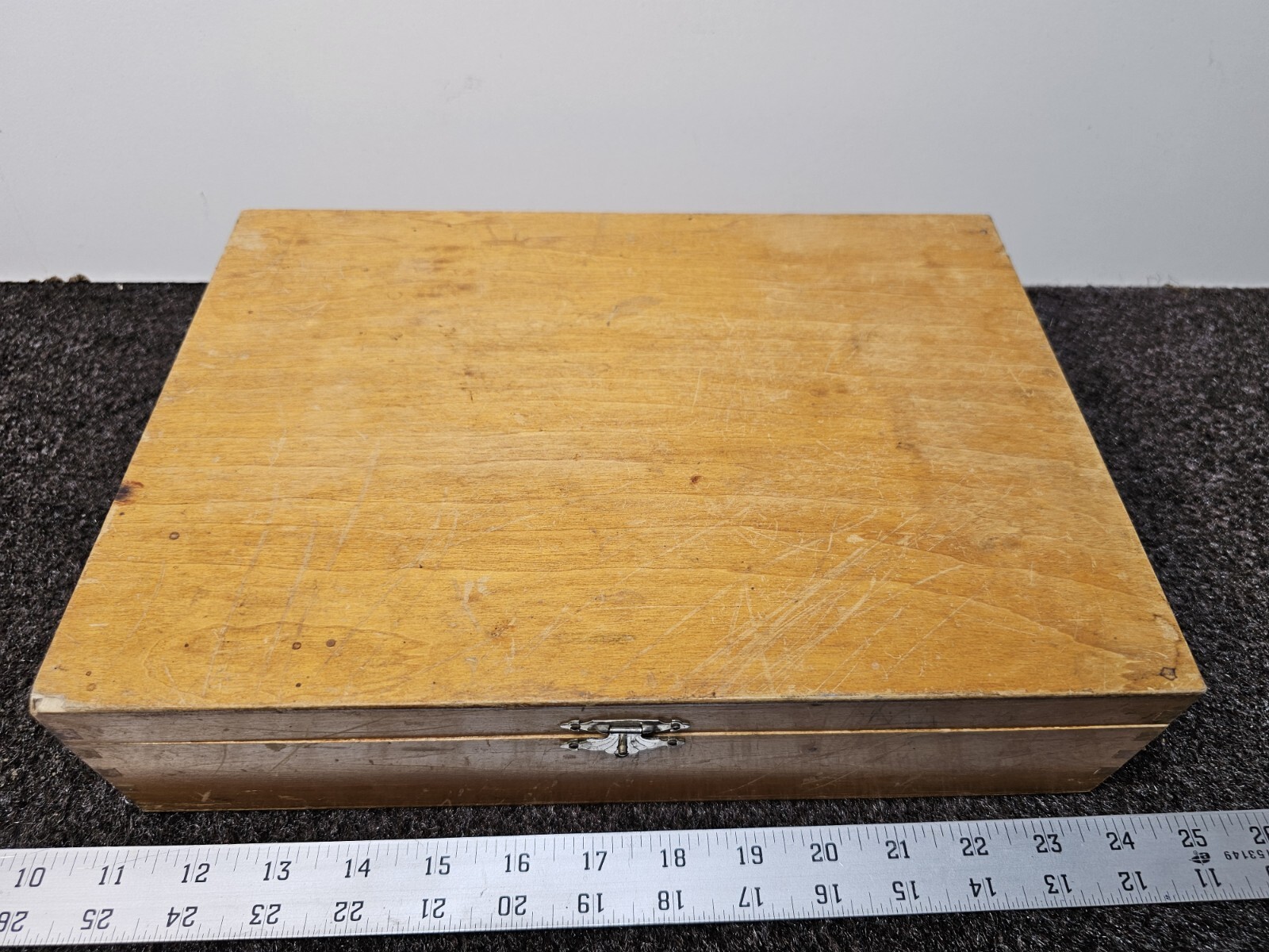Vintage Microscope Set Original Wooden Box Only