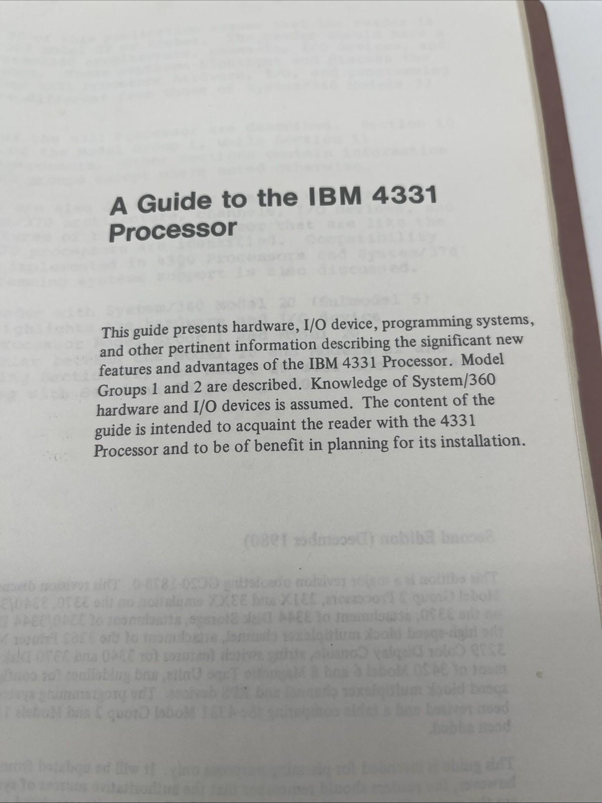 4 Vintage IBM System (4331 Processor, VSE/VSAM, & Disk Operating System) Manuals