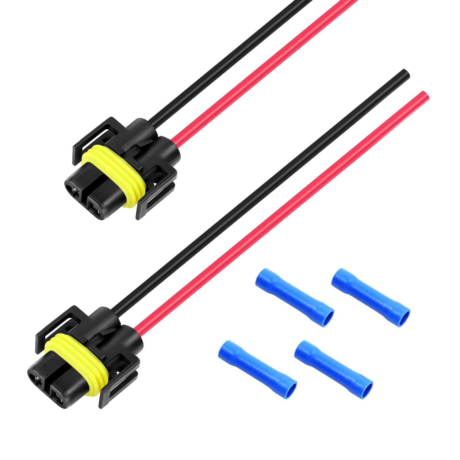 2 Pcs H11 H8 H9 880 881 Waterproof Socket Wiring Harness,Car Headlights &...