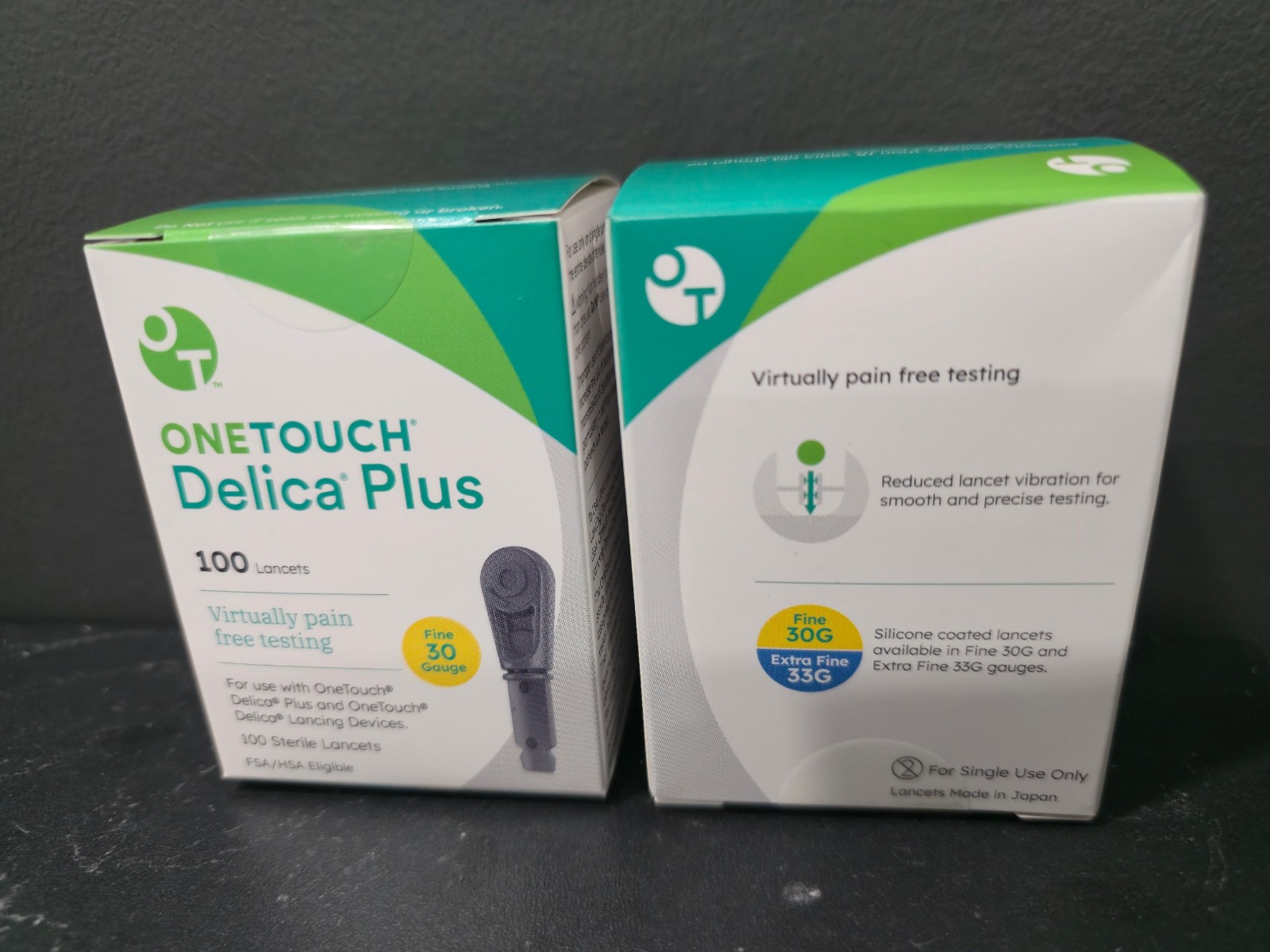Lot of 2 Sterile Lancets Precision Blood Glucose Testing Super Thin 30 Gauge