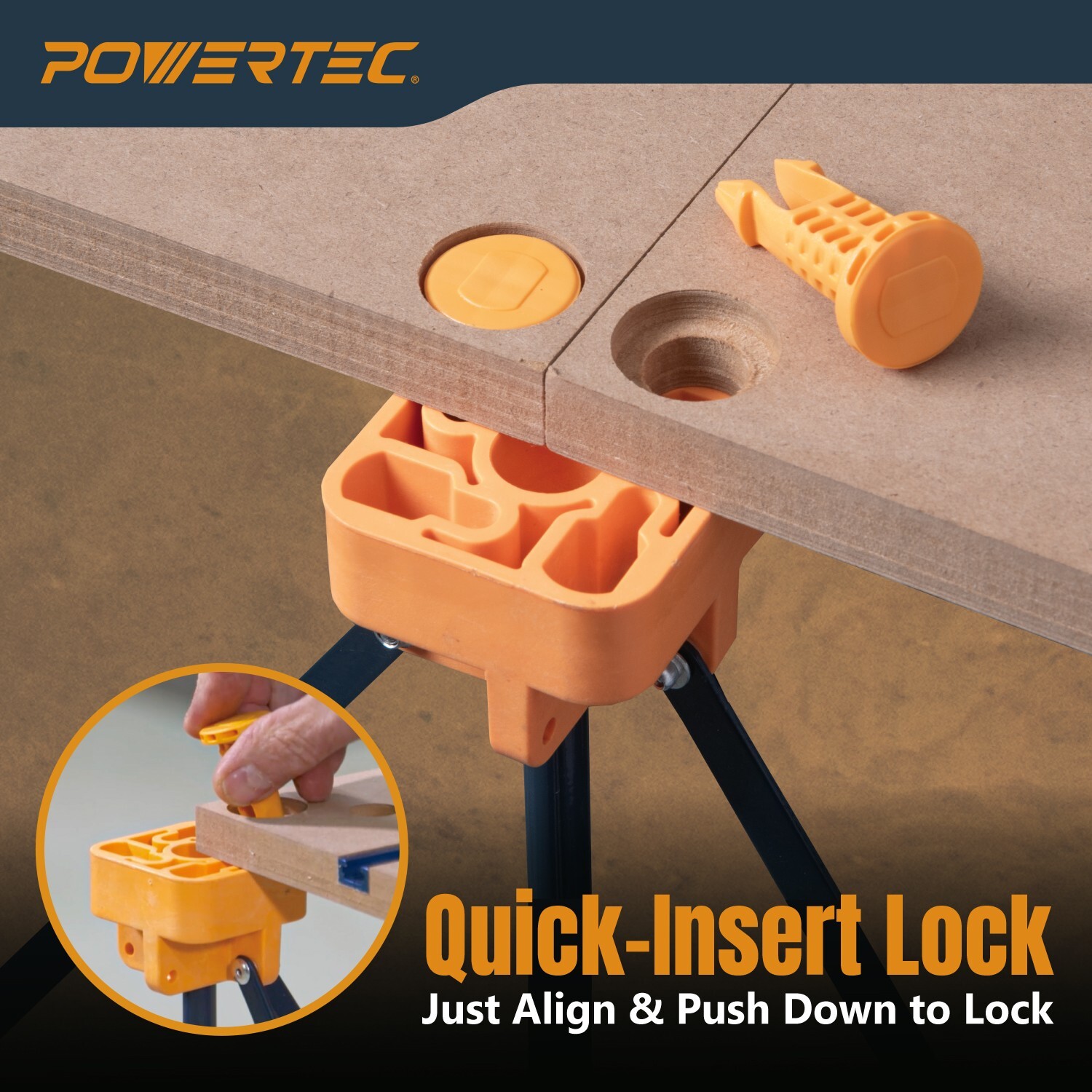 Quick-Insert Locks for Arachni Flex Workbench Tabletops, 8 PK (72143)