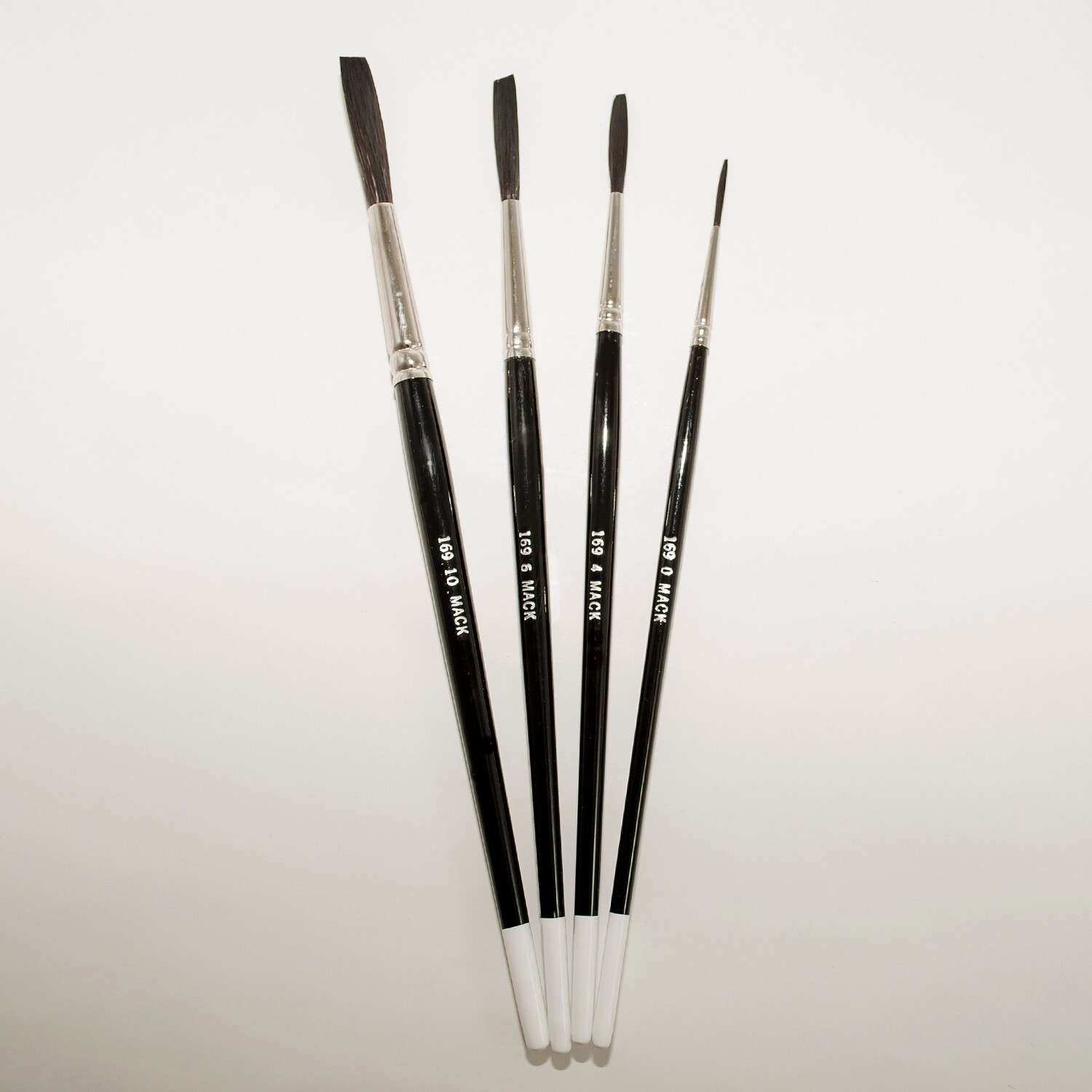 Andrew Mack 169 Blue Squirrel Black Synthetic Mix Quill Brush Size 0