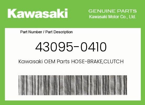 Kawasaki Genuine Hose-Brake,Clutch - 43095-0410