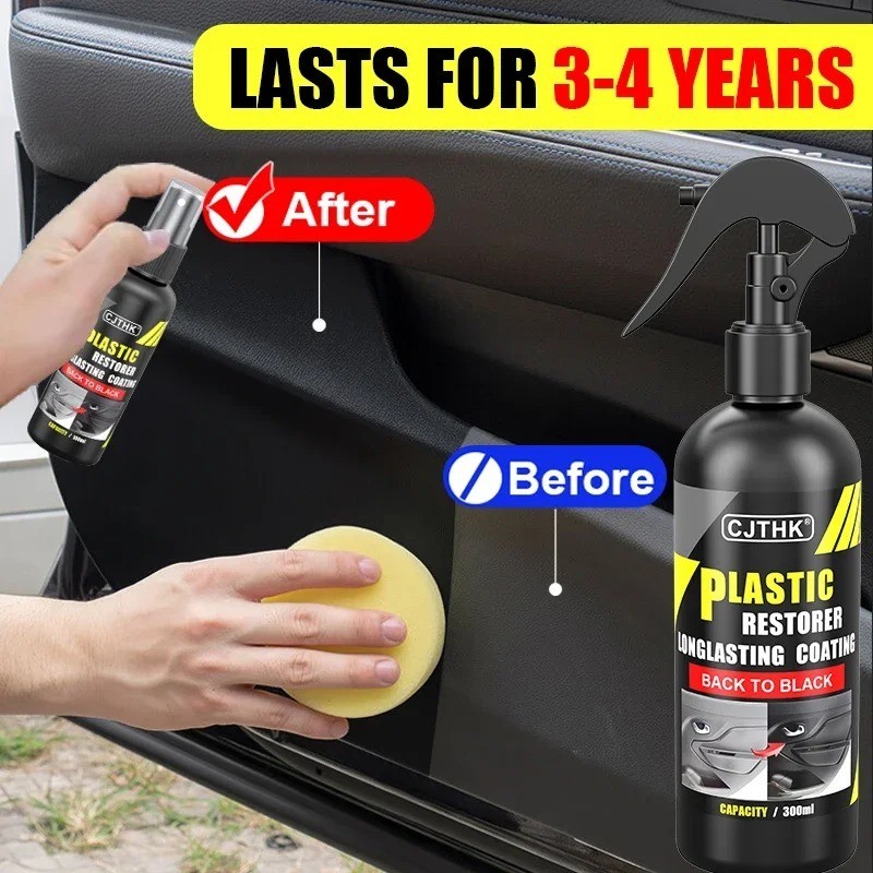 Car Plastic Restorer Back To Black Gloss Plastic Renovator Long Lasting Coating