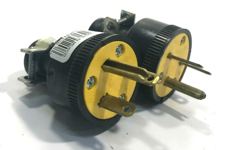 Lot Of 10! Eagle Electric 15A-250V, Black, Heavy Duty Rubber Construction Plugs