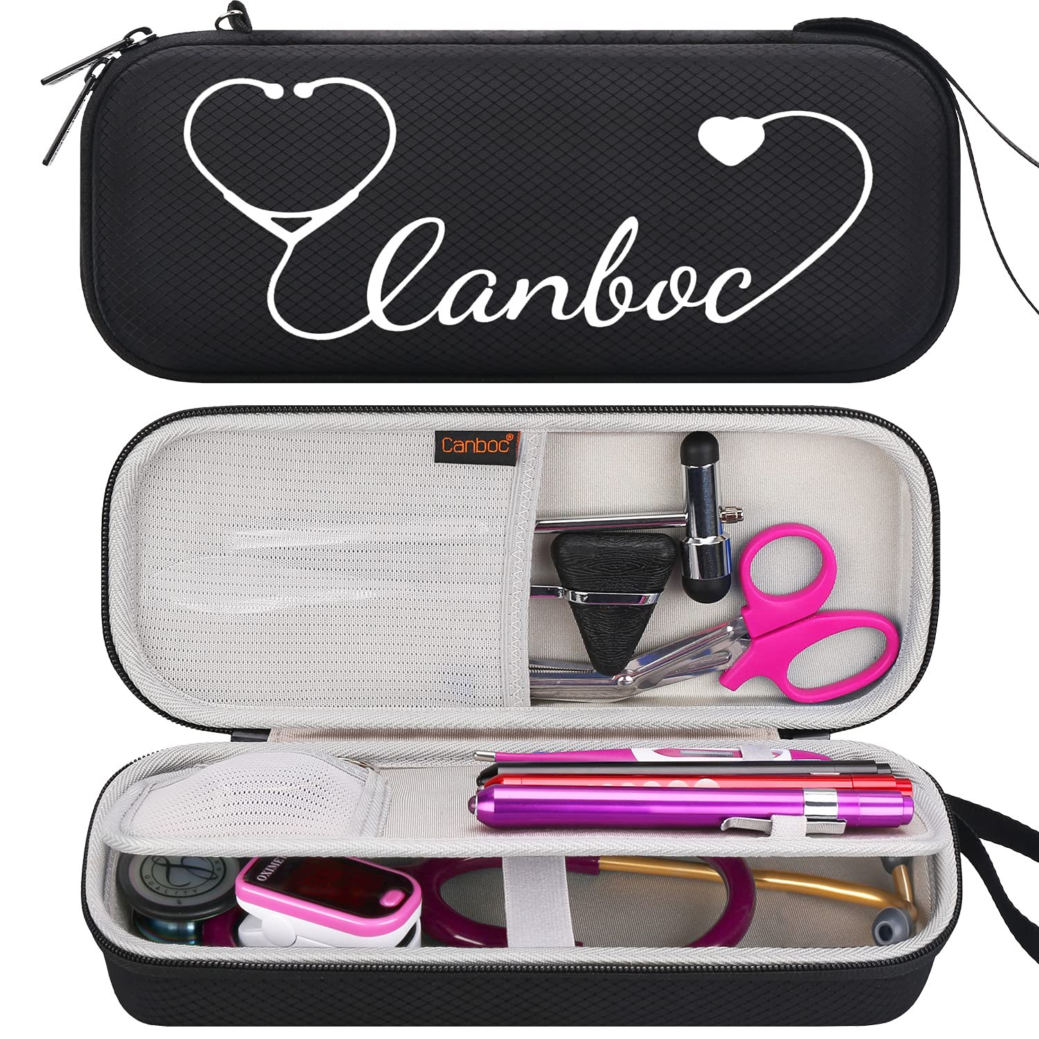 Canboc Hard Stethoscope Case for 3M Littmann Classic III, Lightweight II S.E,...