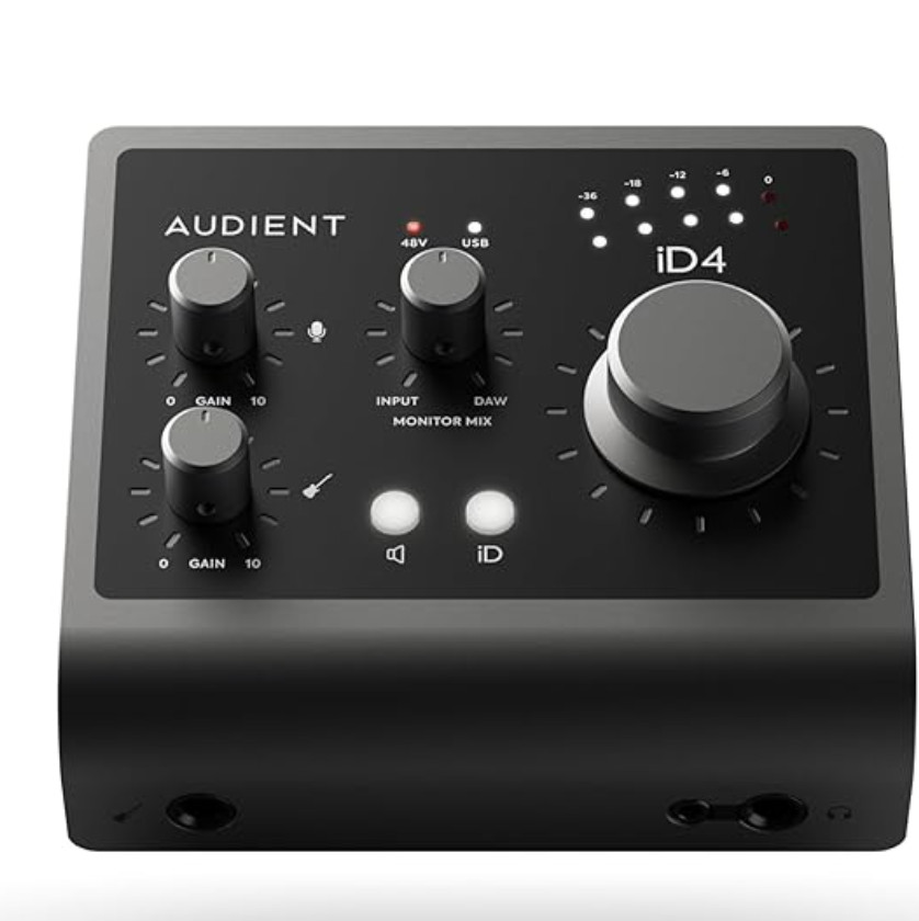 Audient iD4 MKII 2in 2out MIDI Audio Interface Microphone Preamp (GTIN-13) Black