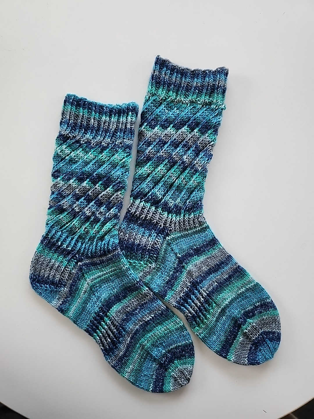 Hand Knitted Wool Socks Size 5-7 #42