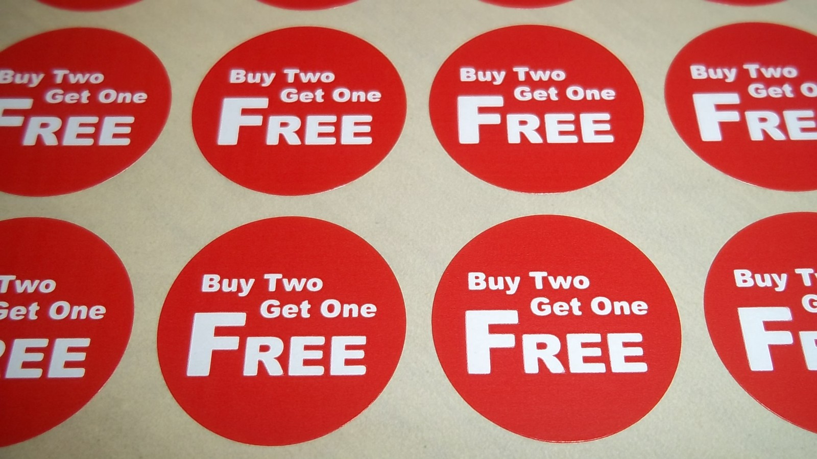 120 13mm Bright Red Buy 2 Get 1 Free Stickers Sticky Labels Tags Removable