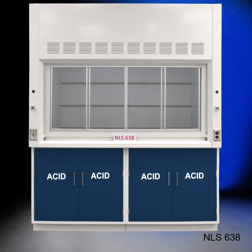 Fisher American 6' x 4'  Fume Hood / ACID Storage Cabinets /  E1-939