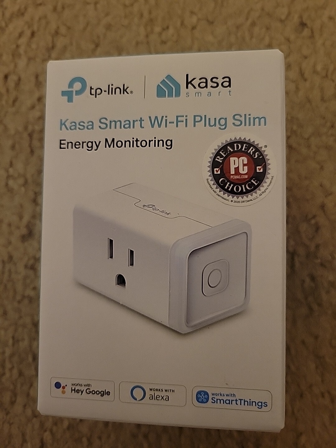 TP-Link Kasa Smart Wi-Fi Mini Plug With Energy Monitoring- White Kp115