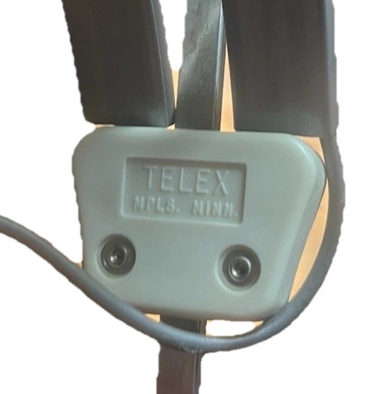 Vintage TELEX 1210 03 Headset UNTESTED With Ear Covers A9