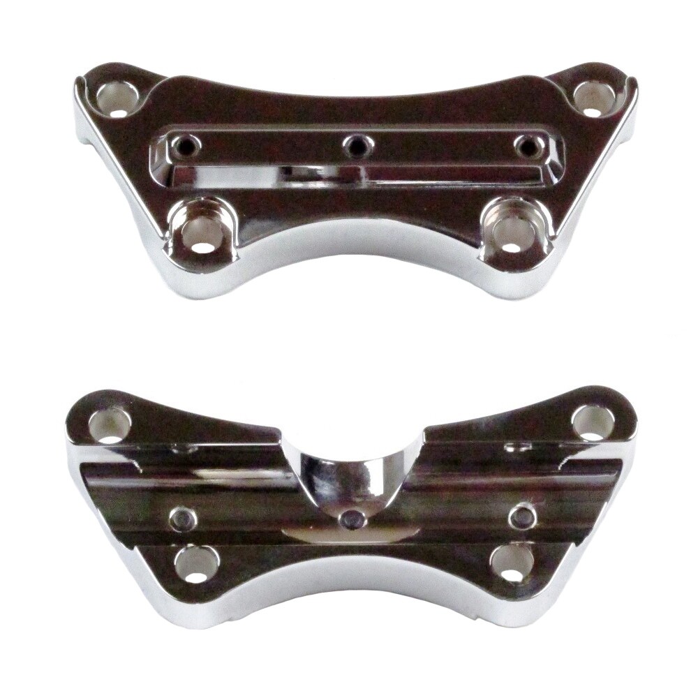 Chrome Gorilla Grabber Handlebar Riser Top Clamp for 1997 & Up Harley Touring
