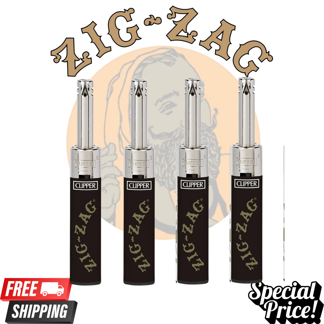 Clipper x Zig-Zag Safe Clipper Mini Tube Refillable Lighters – Black Colors
