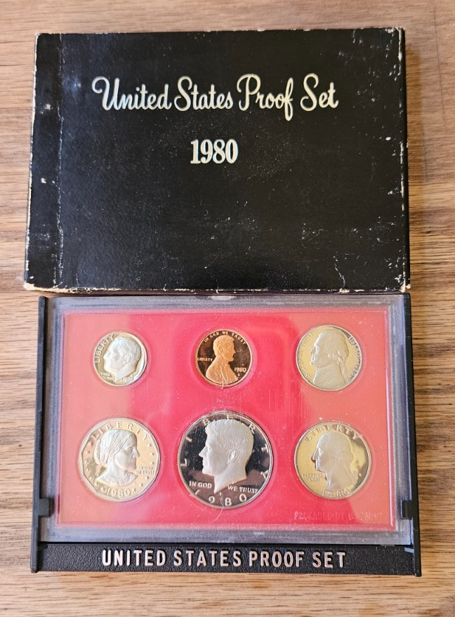 U.S. PROOF SET 1980 6 COINS