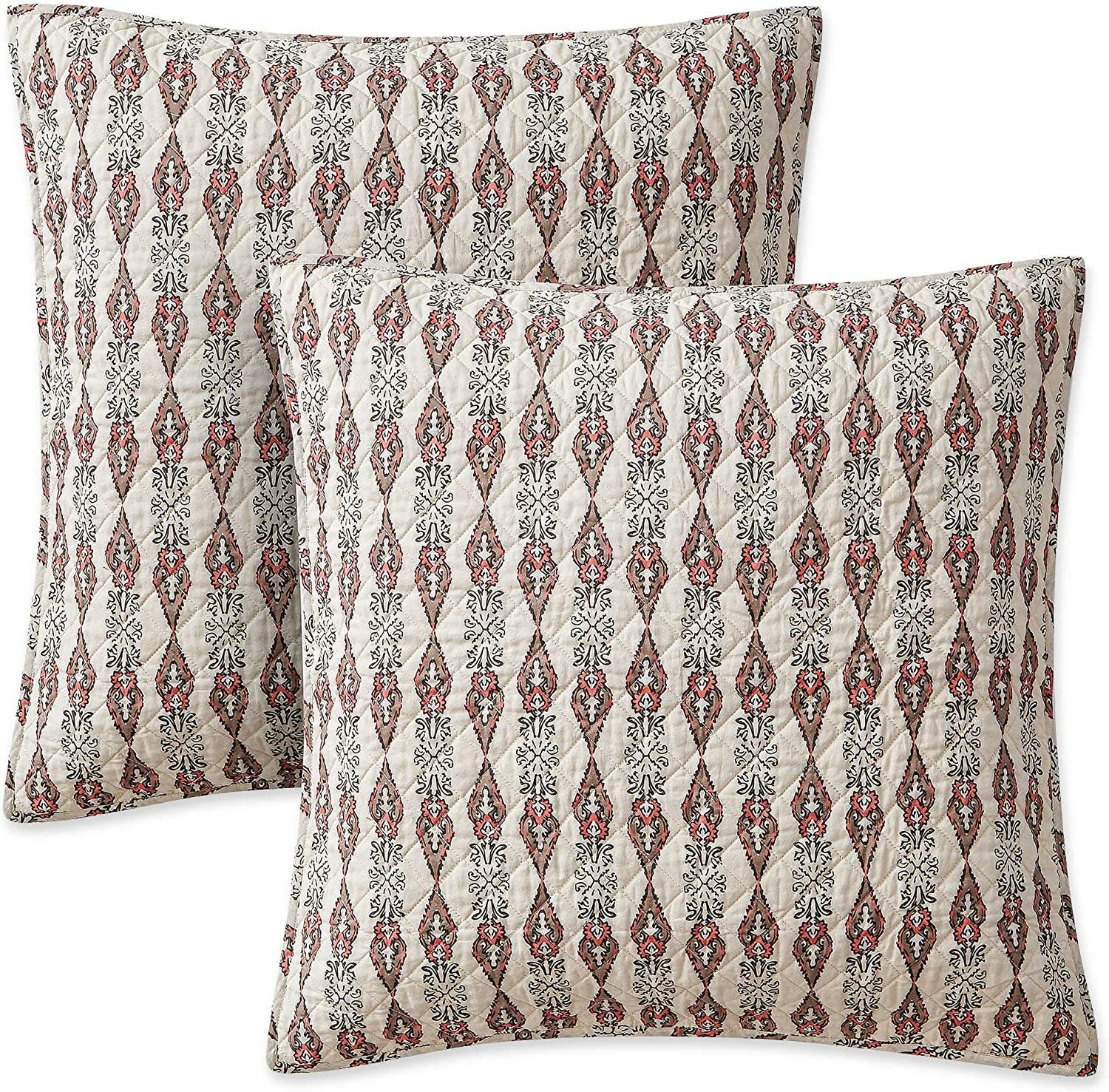 Amelie Quilted Euro Pillow Sham 26" x 26" 100% Cotton Multi Color 1 Sham