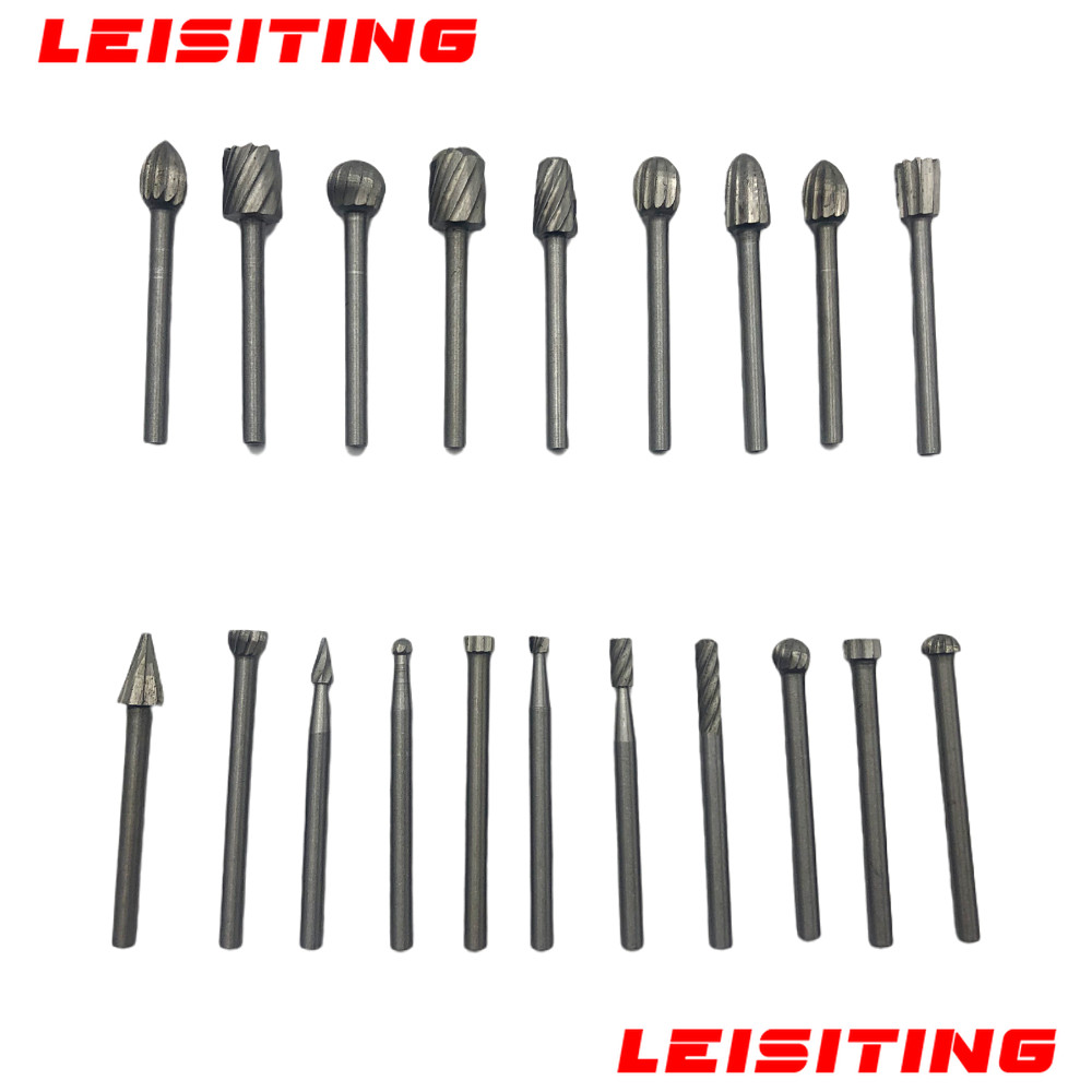 US 3mm Tungsten Carbide Cutting Burr Set Dremel Drill Bits rotary grinder 20PC