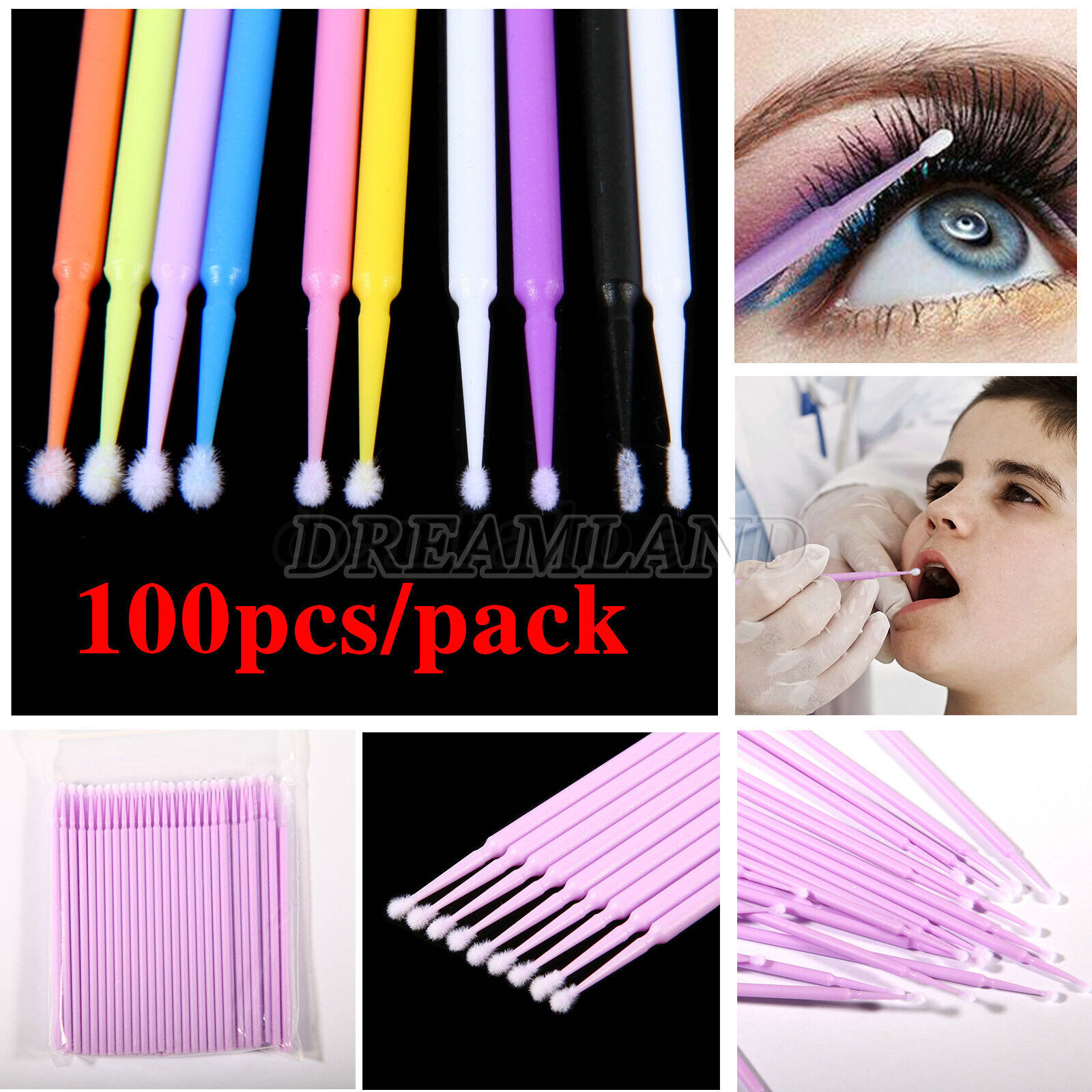 USA Micro Brushes Applicators Microbrush Dental (Regular, Fine, Super Fine) Eye