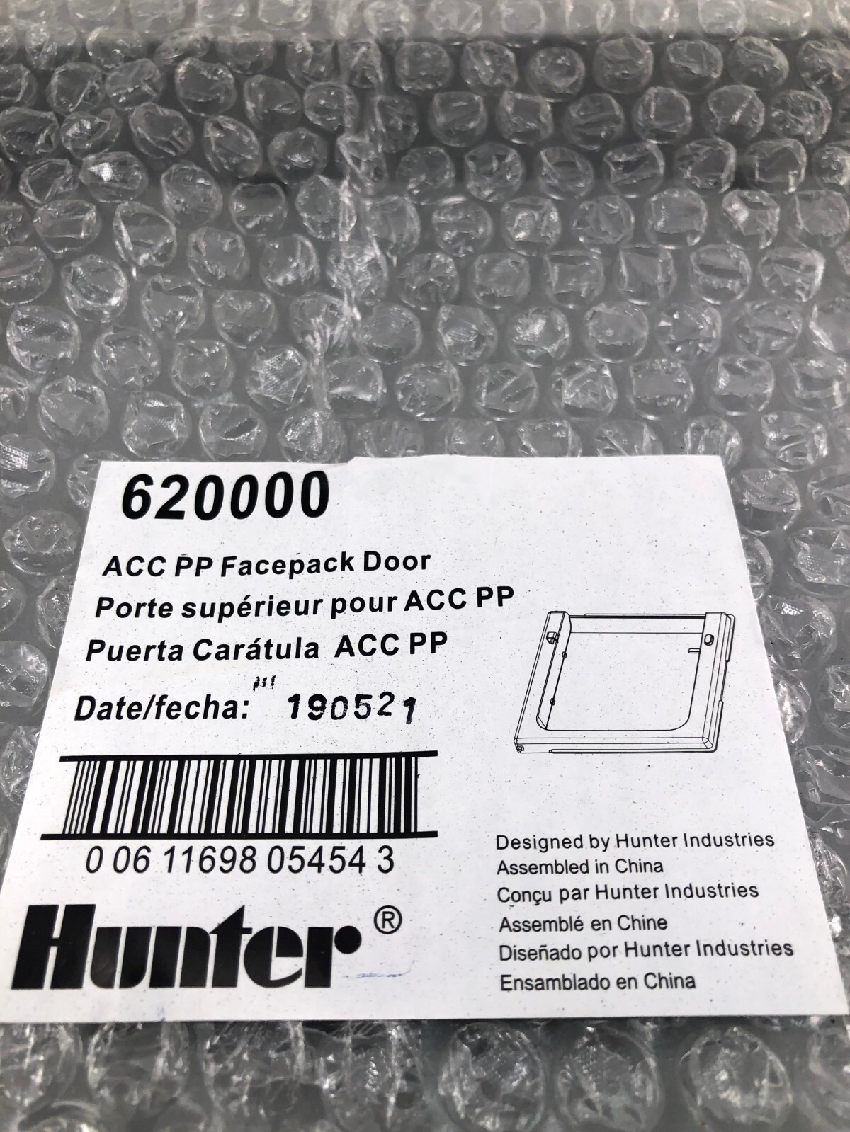 Hunter Sprinkler ACC PP Facepack Door 620000  **NEW**