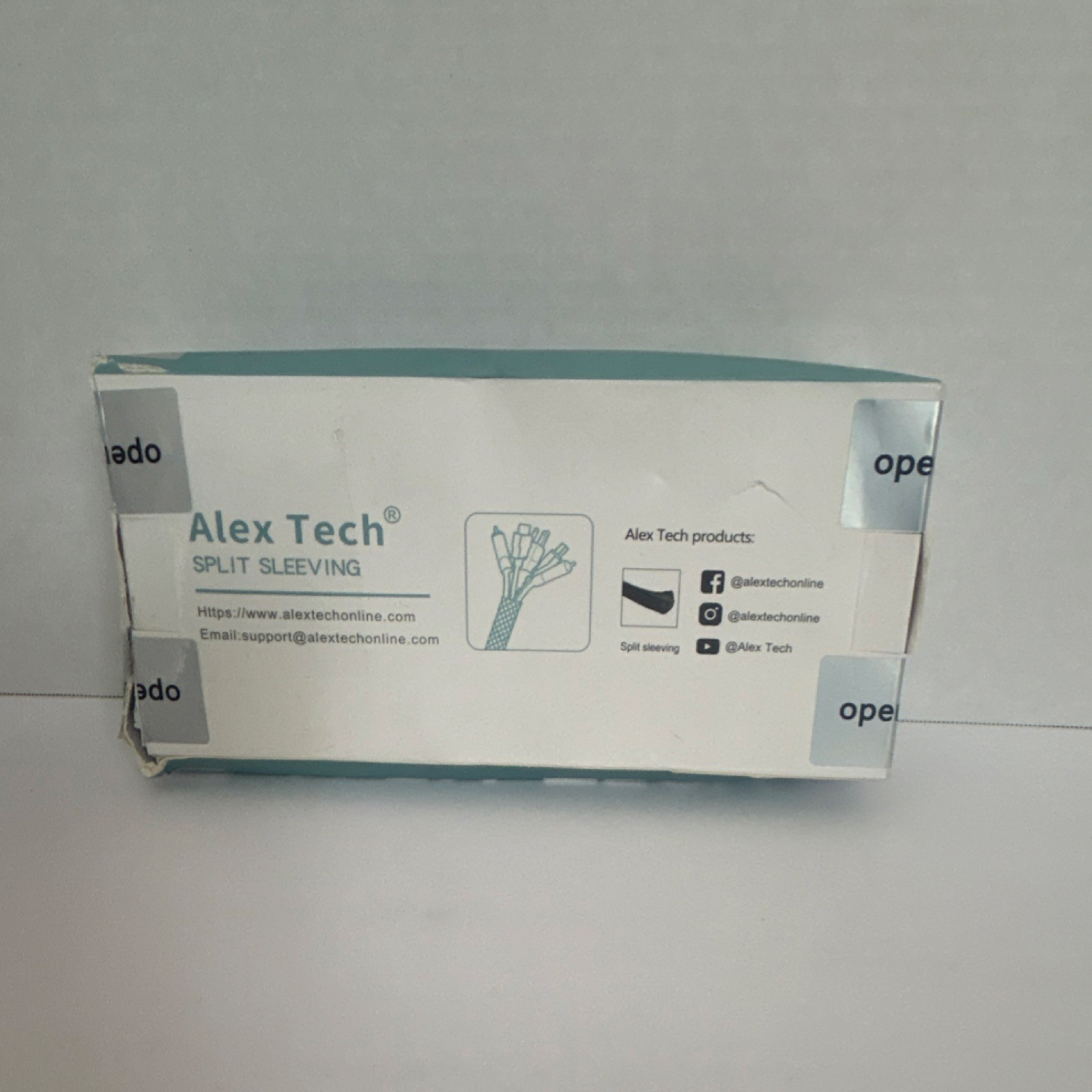 Alex Tech Split Sleeving 1/4 Inch 25 ft Black Cable Management