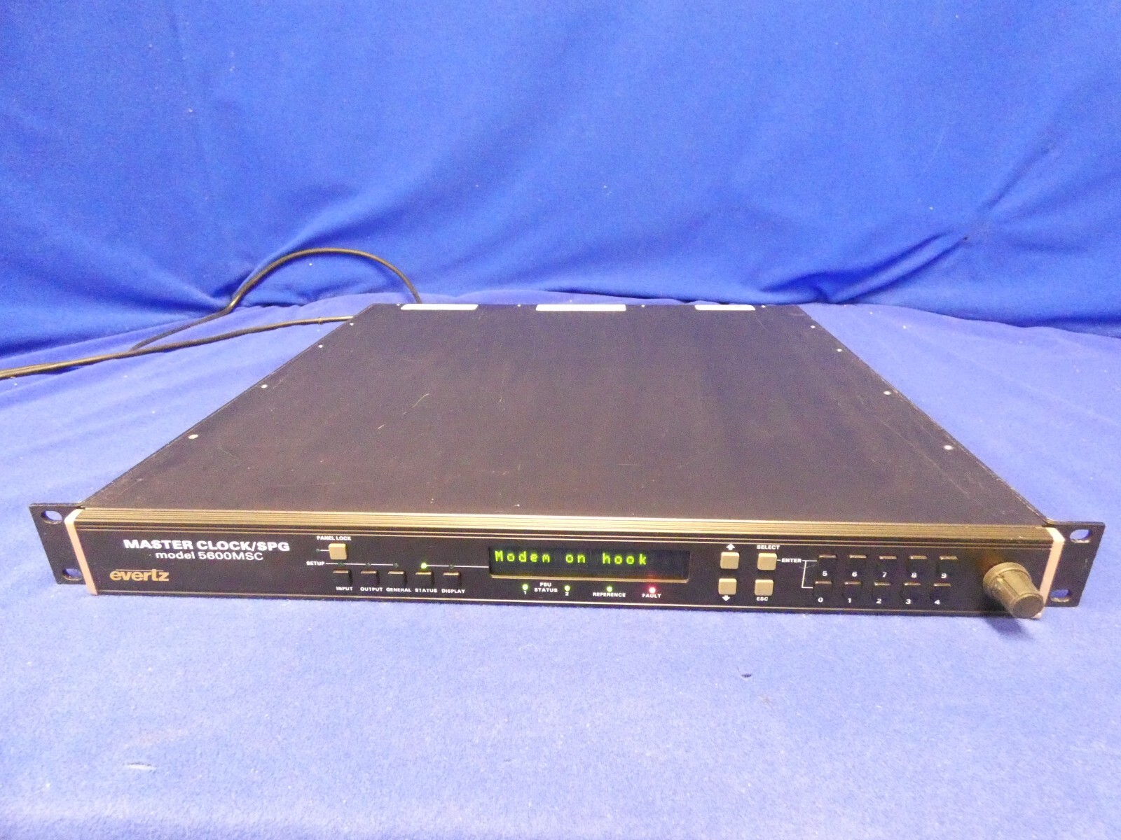 Evertz 5600MSC Master Clock/SPG w/ 2PS STGM, HTG T (tested-working fans ok)