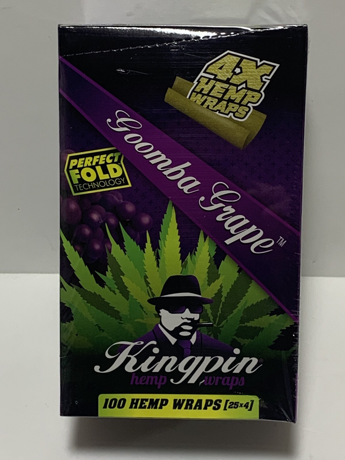 Full Sealed Box - KINGPIN WRAPS - GOOMBA GRAPE - 25 PACKS/ 4 toasted wraps each