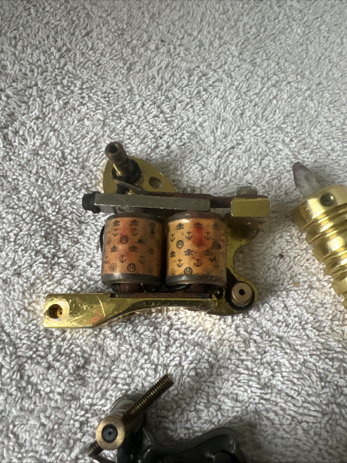 Tattoo Machine Tools Gold Skull