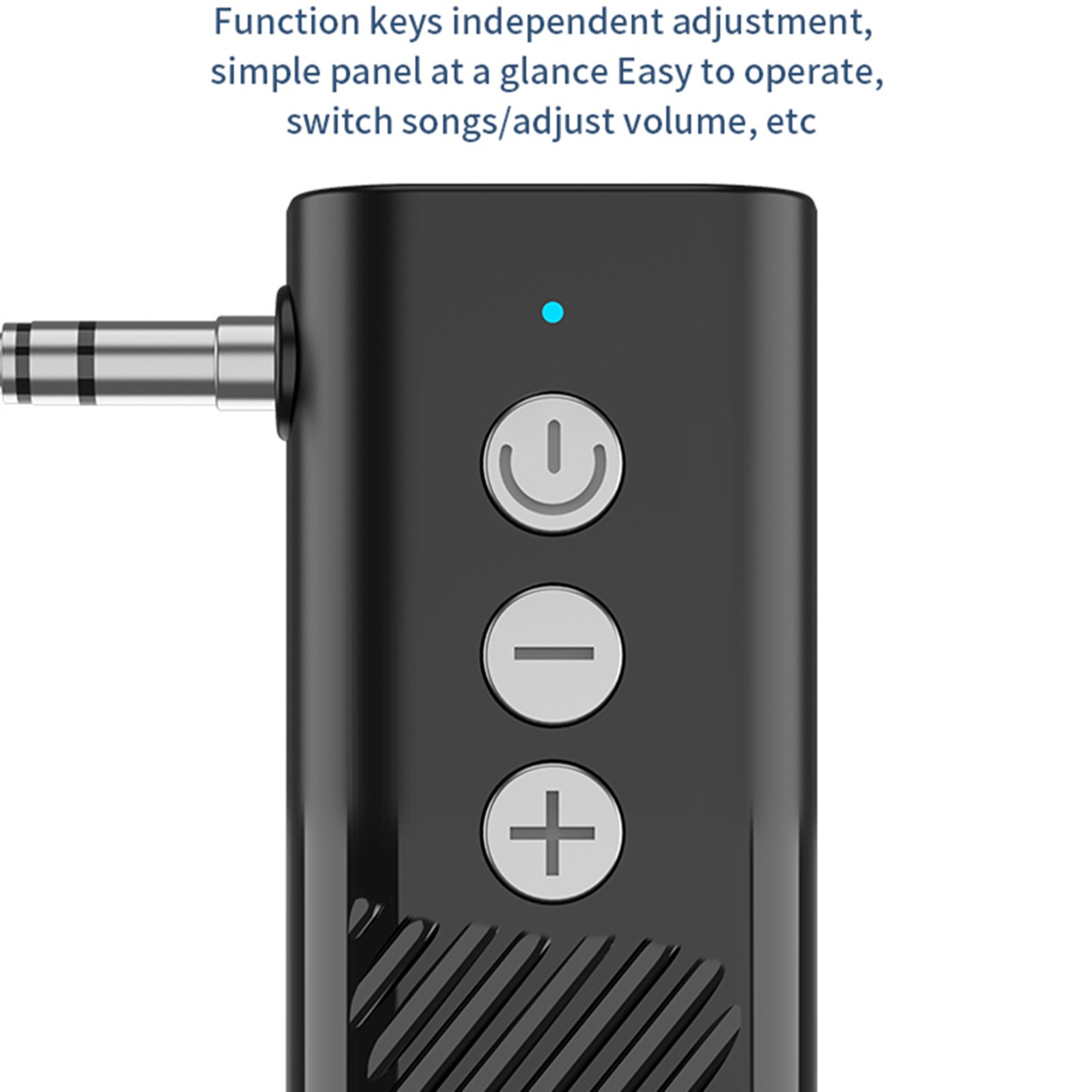 3-in-1 Wireless Bluetooth 5.3 Transmitter Receiver Adapter Audio Black ABS