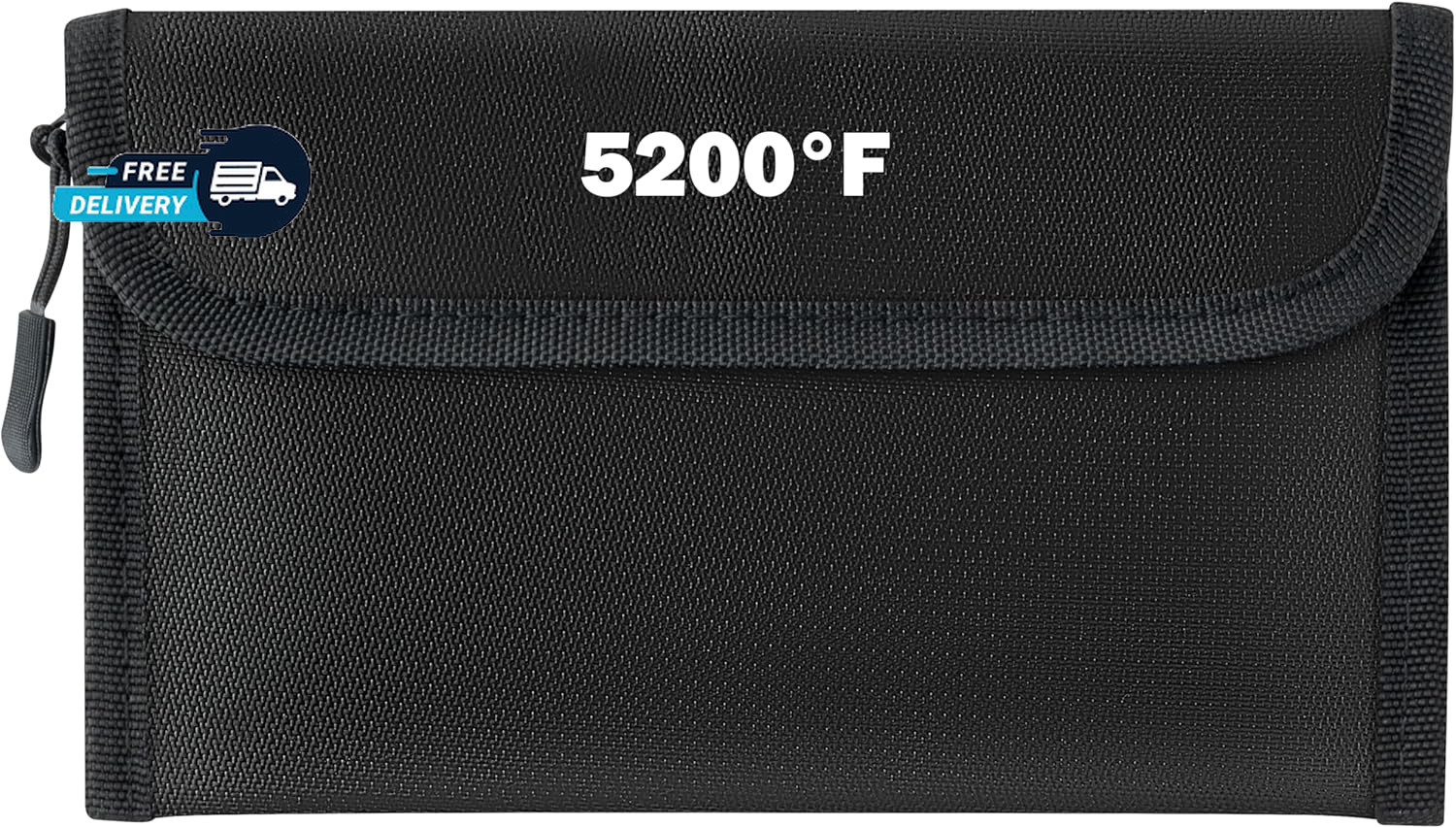 Fireproof Waterproof Document Bag - 5200°F Water Resistant Fire Proof Money Bag