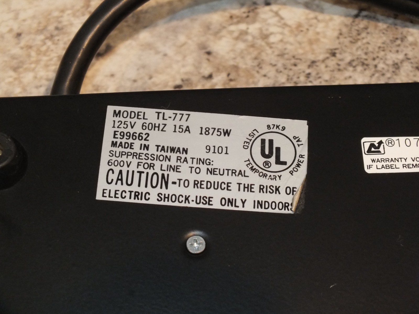 Vintage Computer Power Controller Surge Protector Model TL-777