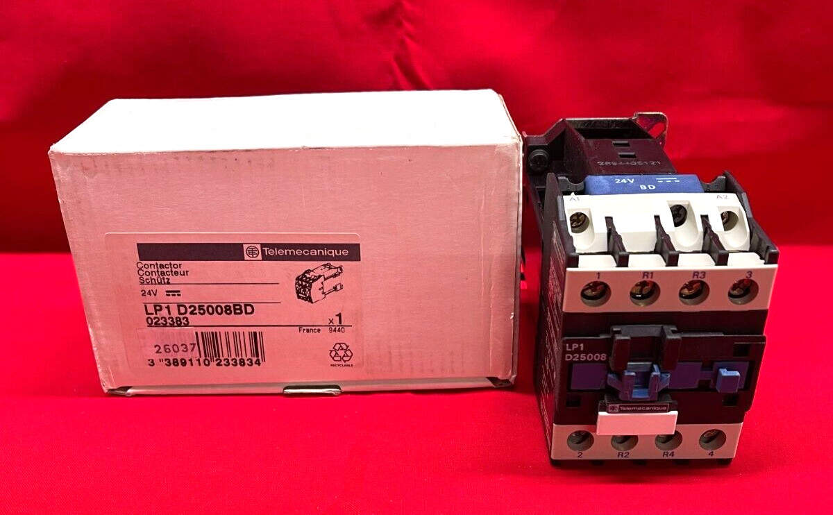 TELEMECANIQUE LP1-D25008BD 40 AMP  1000V 8KV 24 VDC CONTACTOR
