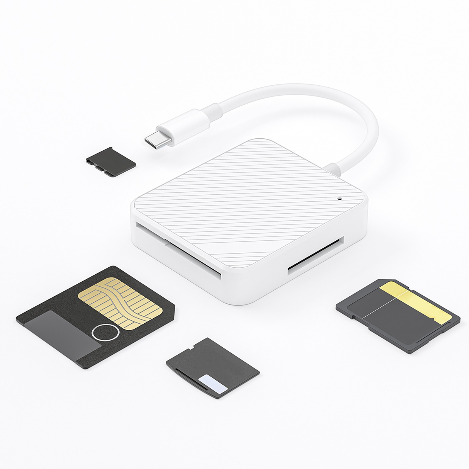 4 in 1 USB-C M2 SD SM XD Card Reader Compact Flash Reader Memory Card Adapter
