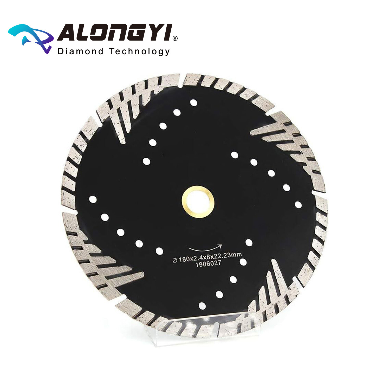 7" Inch Turbo Diamond Segments Blade for Pavers Concrete Wet/Dry Cutting