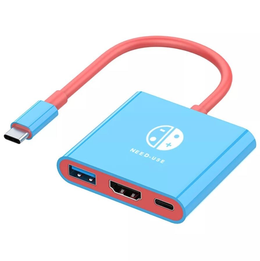 Portable Docking Station for Nintendo Switch Type C to HDMI HUB 3 in 1