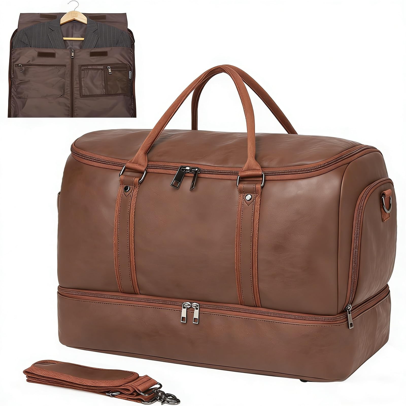 Convertible Travel Garment Bag,Carry on Garment Duffel Bag for Men Women - 2 ...