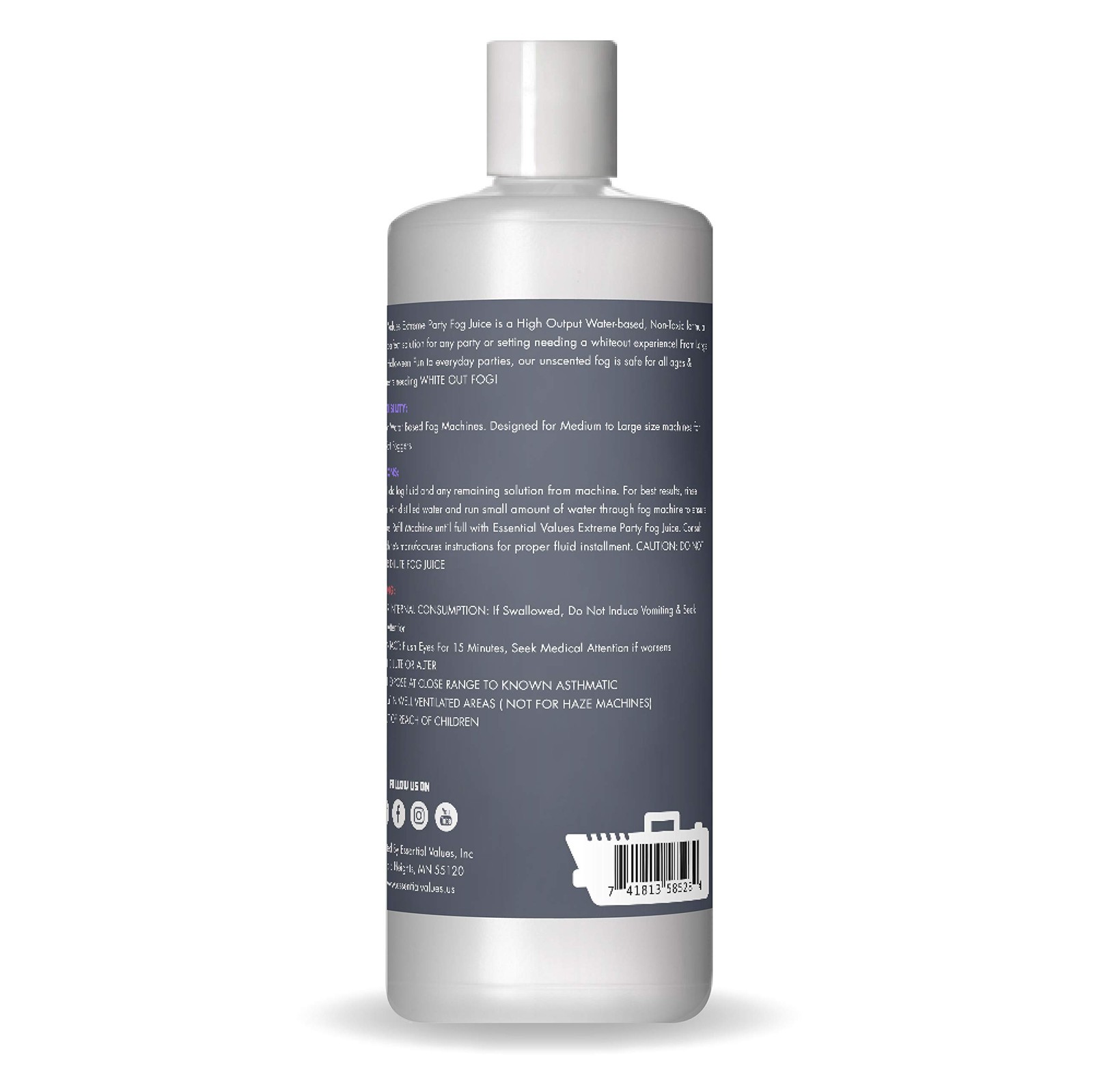 Essential Values Fog Machine Liquid - 32 fl oz - Extra High Density