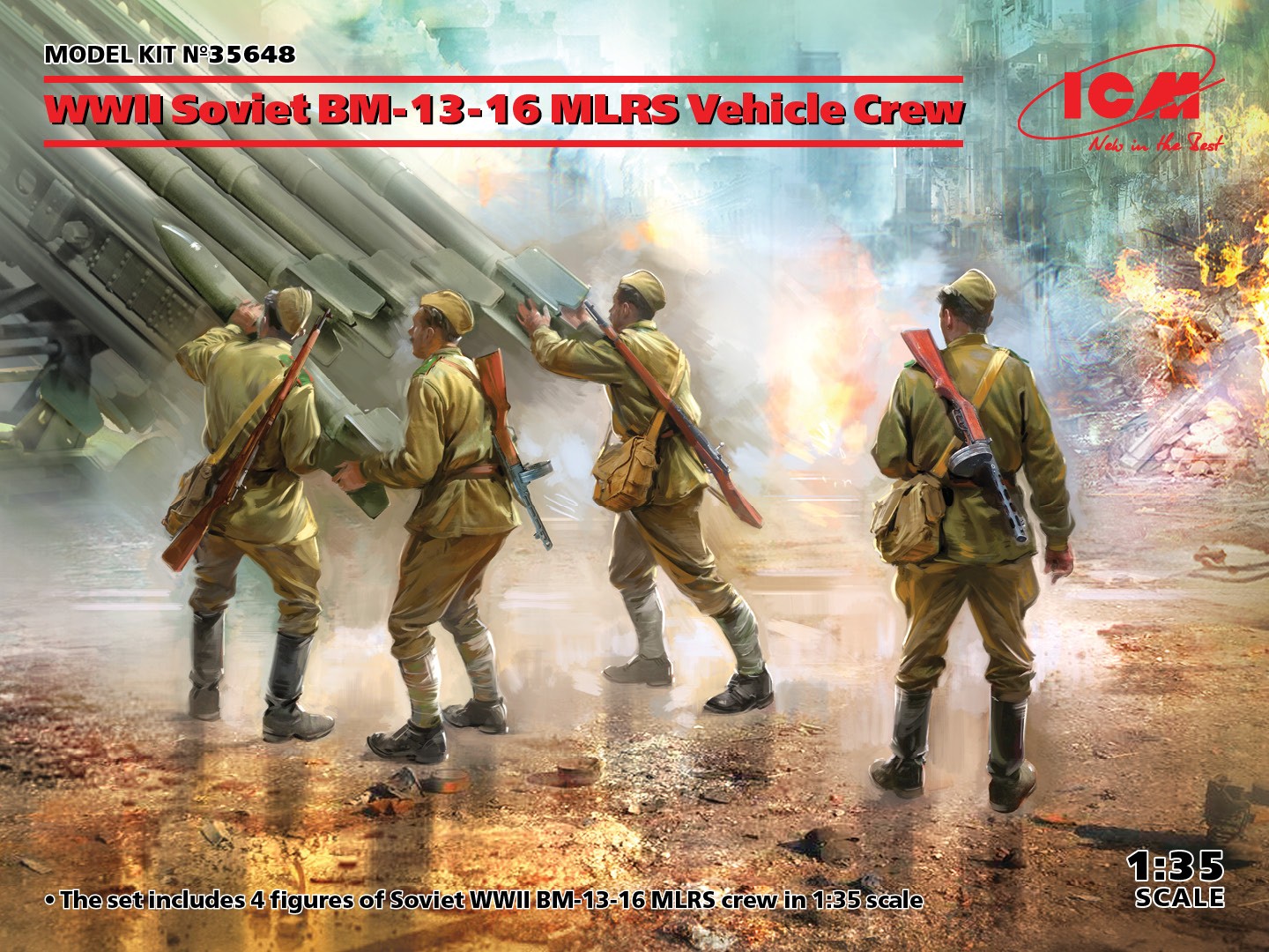ICM-35648 ICM 1/35 WWII Soviet BM-13-16 MLRS Vehicle Crew