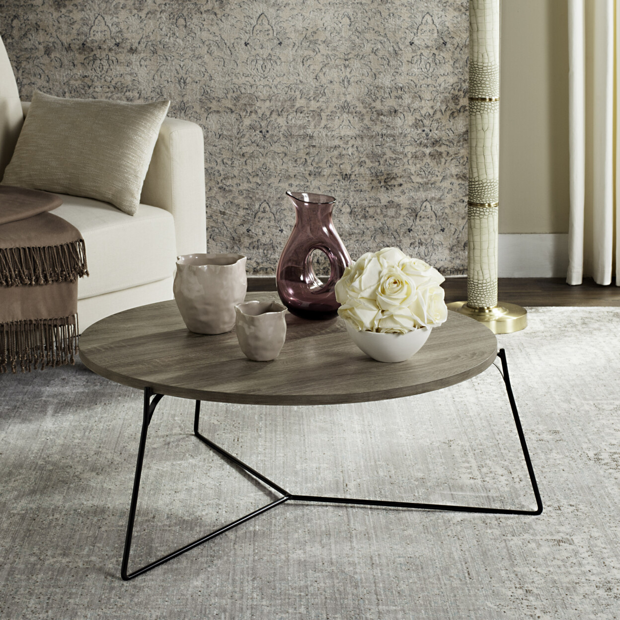 SAFAVIEH Mae Retro Mid-Century Wood Coffee Table | Light Brown |