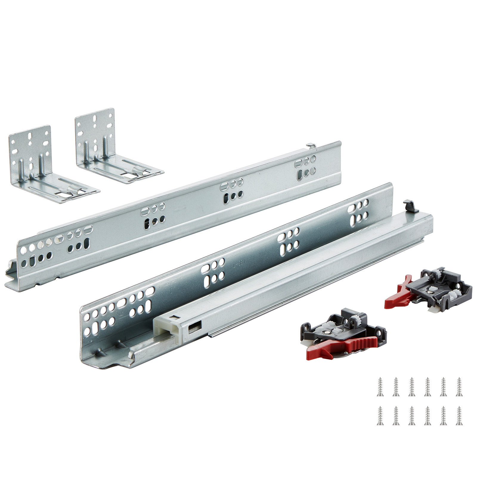 VEVOR 6 Pairs 15” Soft-Close Drawer Slides Bottom Mount Full Extension 100 Lbs