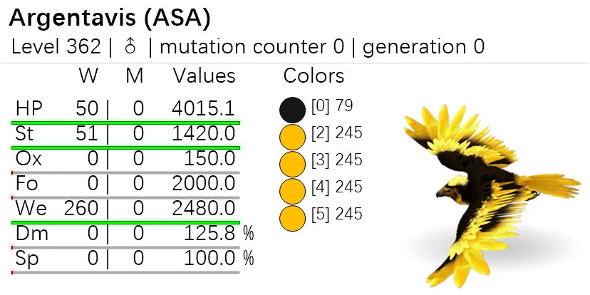 🔥ARK Survival Ascended OFFICIAL PVE - PAIR ADULT DINOS BATMAN TOP STATS