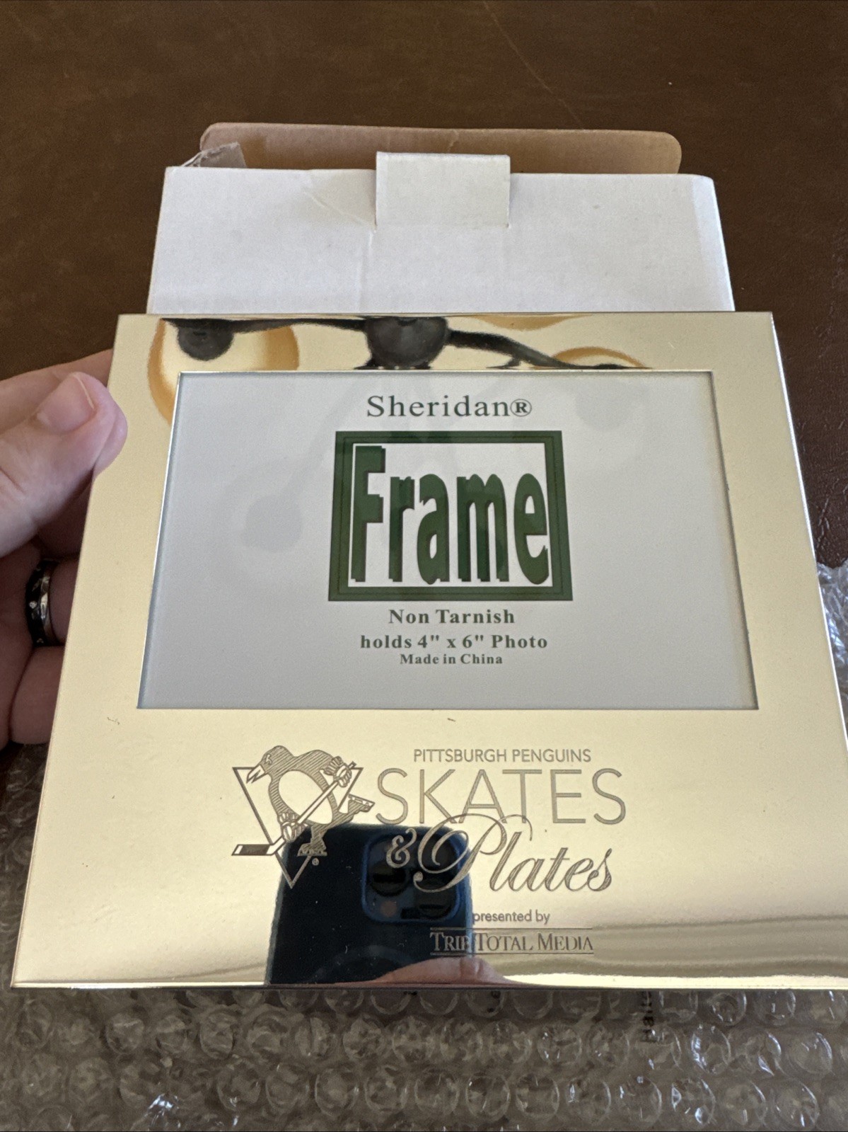 “Skates And Plates" Pittsburgh Penguins Charity Dinner Picture Frame - Brand New