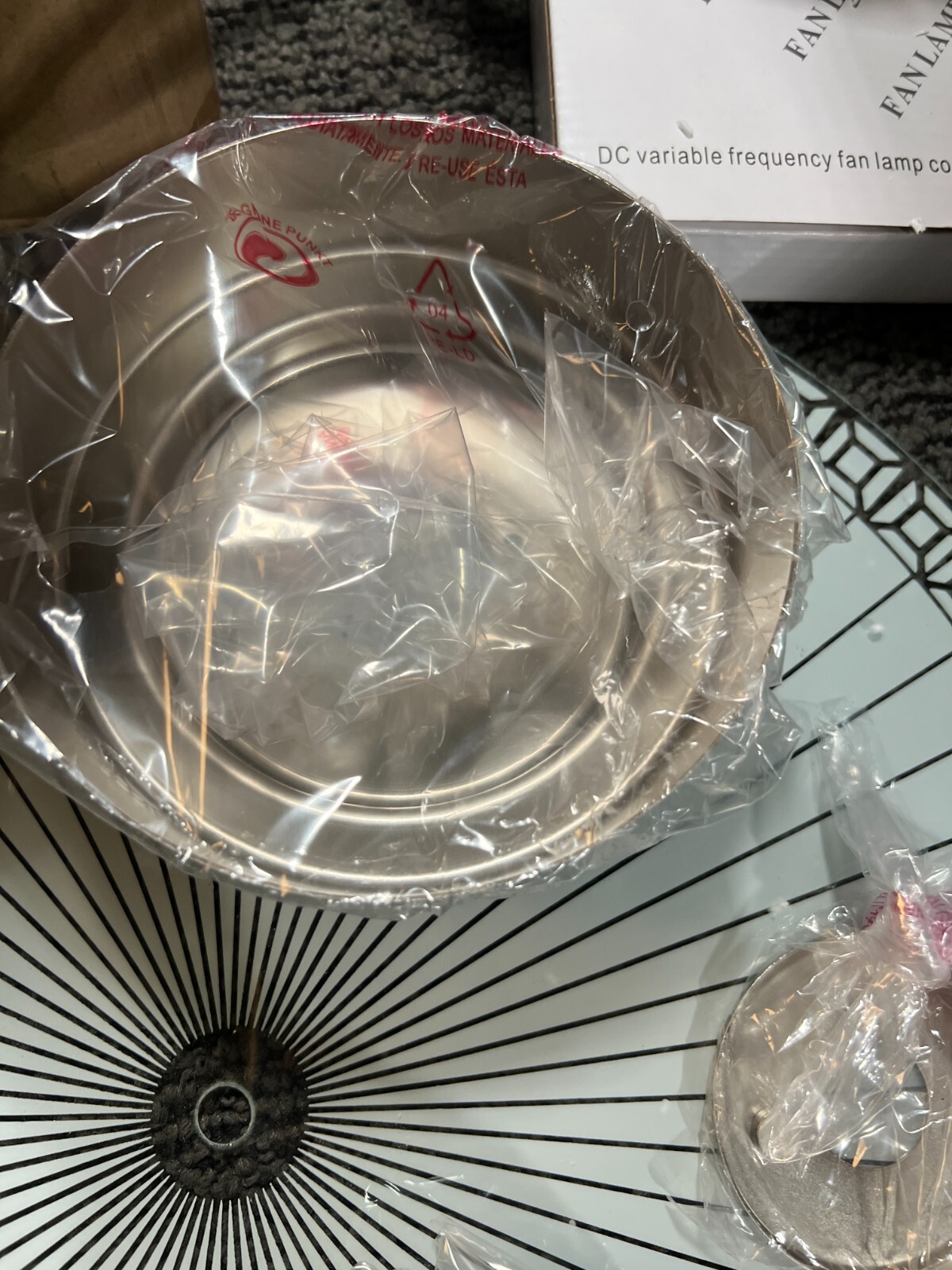 (QTY 1) DC Variable Fan Lamp with Hardware 8502365371